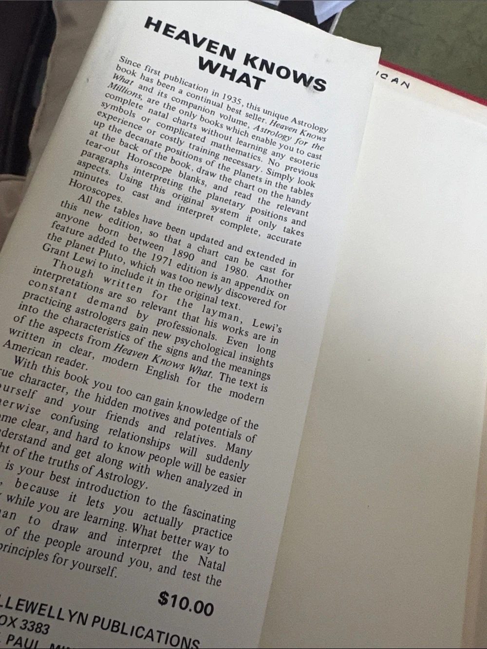 Heaven Knows What — White Decorative Coffee Astrology Table Book